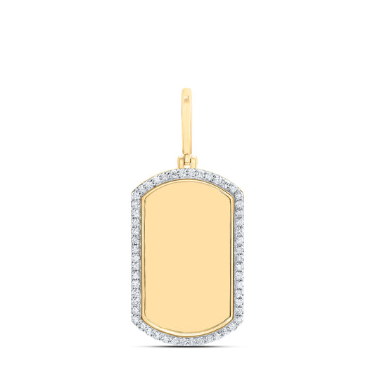 5/8CTW-DIA NK DOG TAG MEMORY MEN'S CHARM