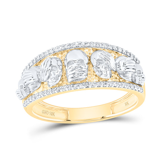1/4CTW-DIA NK SKULL MENS BAND