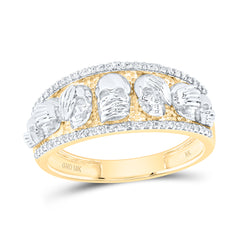 1/4CTW-DIA NK SKULL MENS BAND