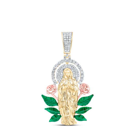 5/8CTW-DIA NK MOTHER MARY MENS CHARM