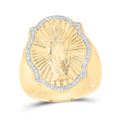 1/4CTW-DIA NK VIRGIN PRAYER MENS RING