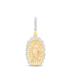 1/2CTW-DIA NK VIRGIN MOTHER MARY MENS CHARM