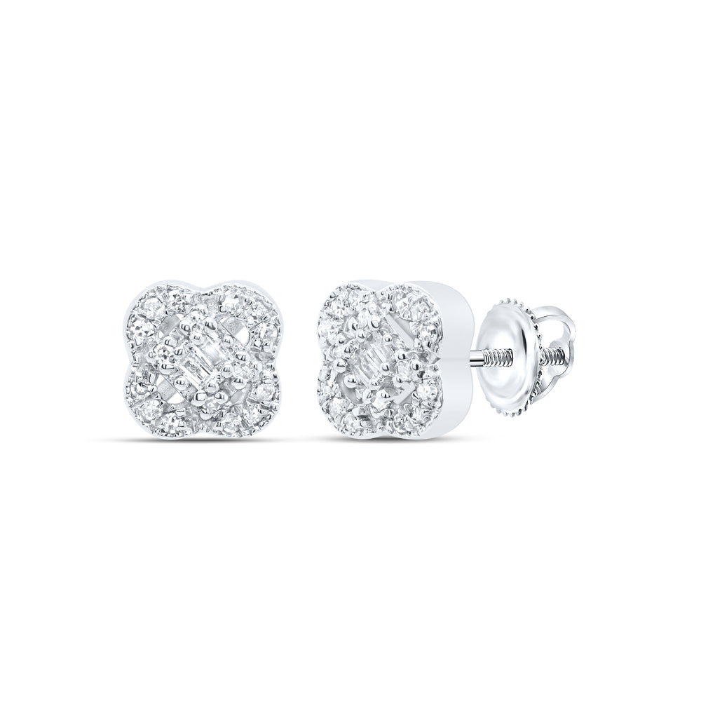 1/10CTW-DIA P1 GIFT CLOVER BAGUETTE EARRING