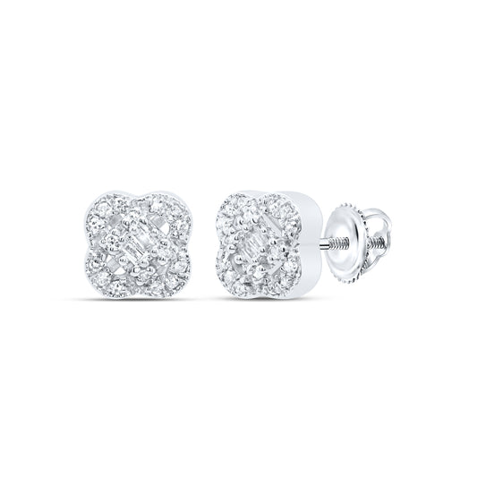 1/10CTW-DIA P1 GIFT CLOVER BAGUETTE EARRING