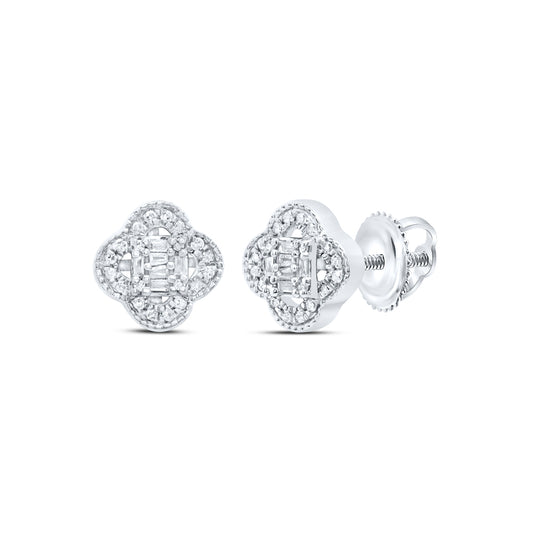 1/5CTW-DIA P1 GIFT CLOVER BAGUETTE EARRING