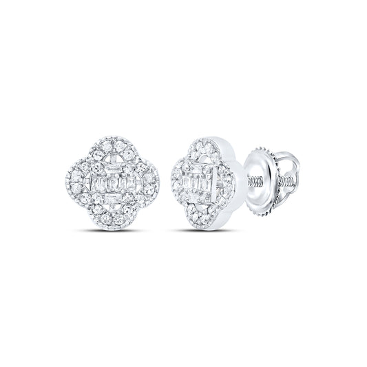 3/8CTW-DIA P1 GIFT CLOVER BAGUETTE EARRING