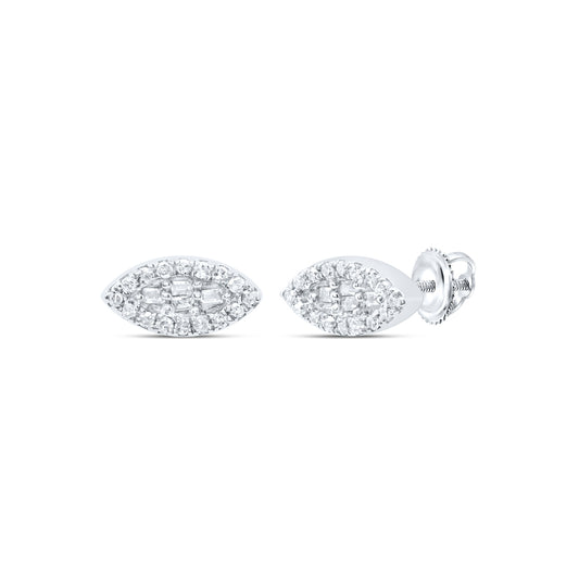 1/8CTW-DIA P1 GIFT MARQUISE BAGUETTE EARRING