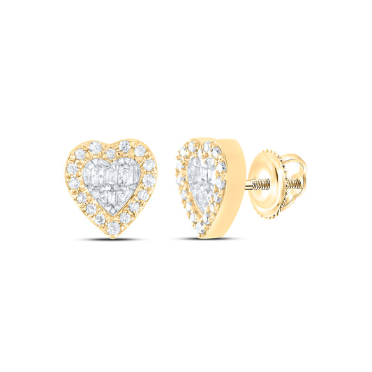 1/6CTW-NAT DIA P1 GIFT HEART BAGUETTE EARRING