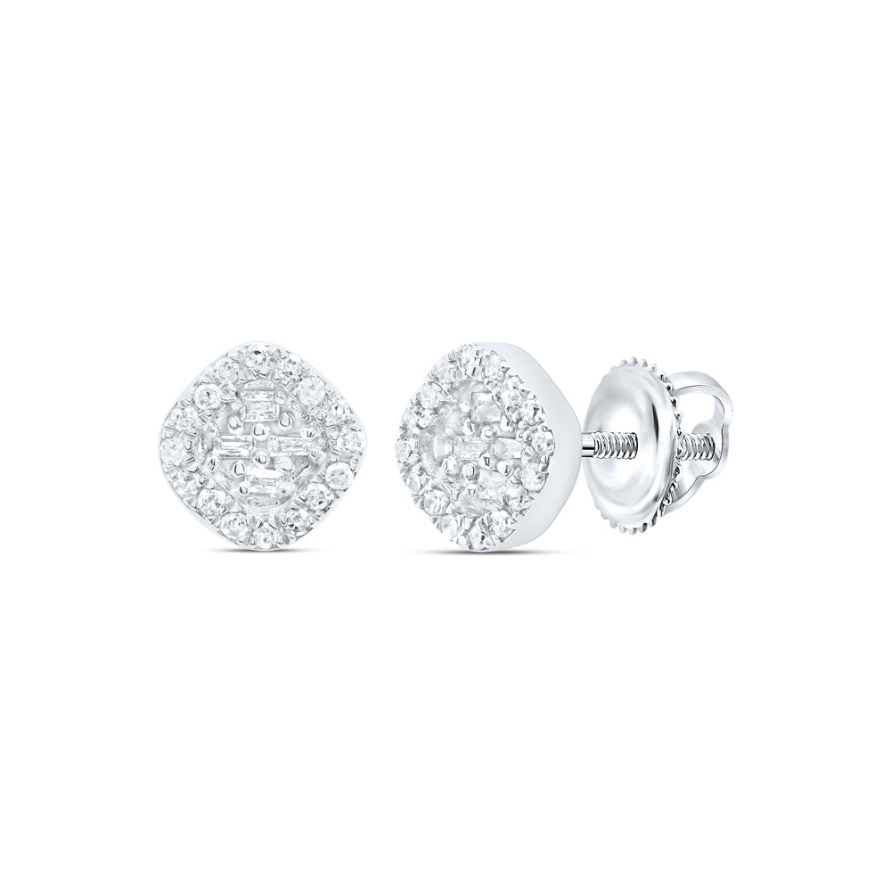 1/6CTW-DIA P1 GIFT CLOVER BAGUETTE EARRING
