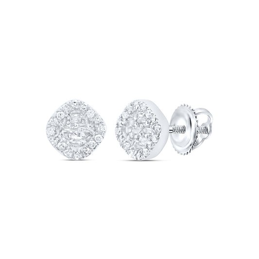 1/6CTW-DIA P1 GIFT CLOVER BAGUETTE EARRING