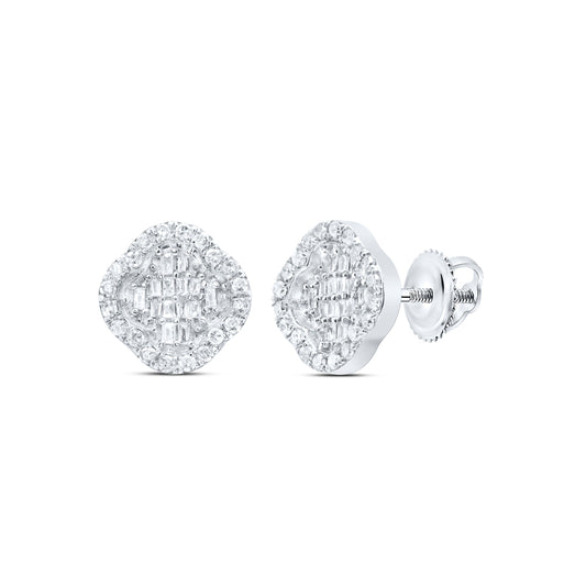 1/2CTW-DIA P1 GIFT CLOVER BAGUETTE EARRING
