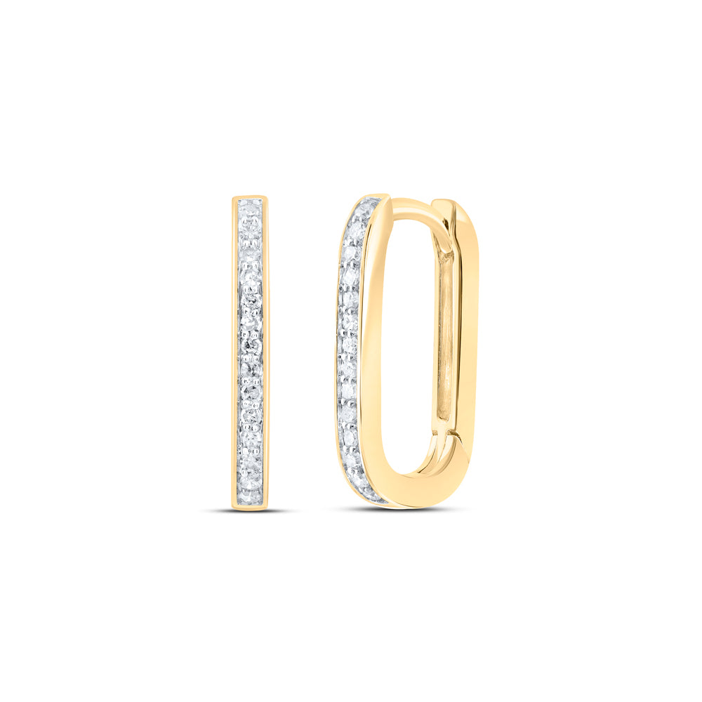 1/6CTW-NAT DIA P1 GIFT HOOPS HUGGIES EARRING
