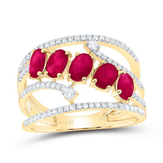 1/3CTW-DIA ANA M 2CTW-OV-RU NAT GEM FASHION RING