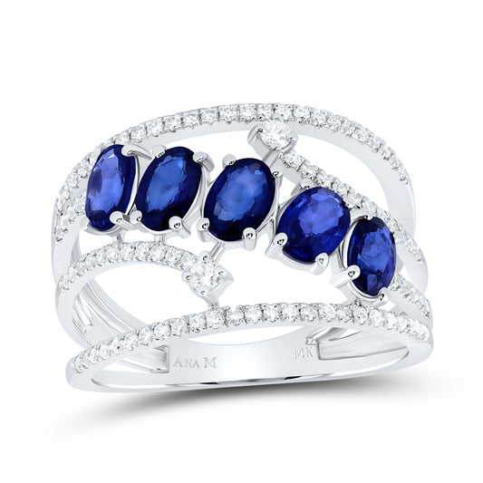 1/3CTW-DIA ANA M 2CTW-OV-BS NAT GEM FASHION RING