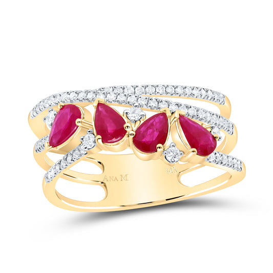 1/3CTW-DIA ANA M 1CTW-PS-RU NAT GEM FASHION RING