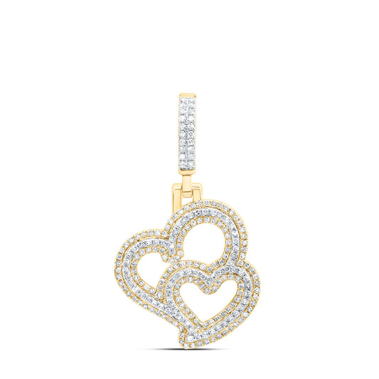 1/2CT DIA NK DOUBLE HEART PENDANT