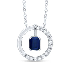 1/12CTW-DIA CN 4X3MM EM-BS NAT GEM FASHION NECKLACE(18 INCH)