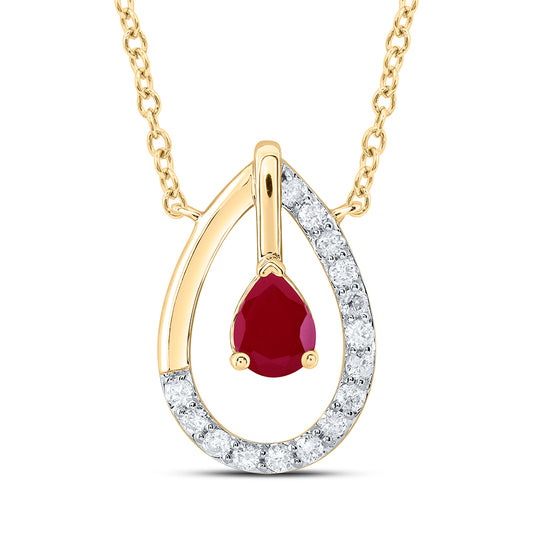 1/12CTW-DIA CN 4X3MM PS-RU NAT GEM FASHION NECKLACE (18 INCH)