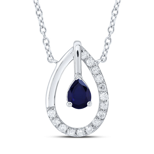 1/12CTW-DIA CN 4X3MM PS-BS NAT GEM FASHION NECKLACE (18 INCH)