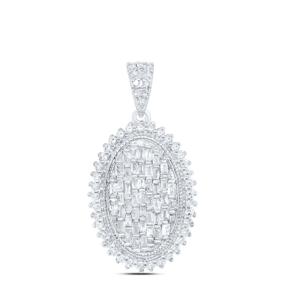 1/2CTW-NAT DIA P1 GIFT OVAL PENDANT