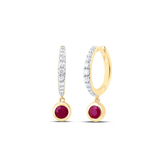 1/5CTW-DIA ANA M 3.5MM RD-RU, NAT GEM DANGLING EARRING