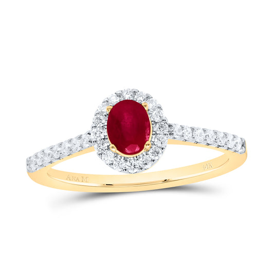 1/3CTW-DIA ANA M 5X4MM OV-RU NAT GEM OVAL RING
