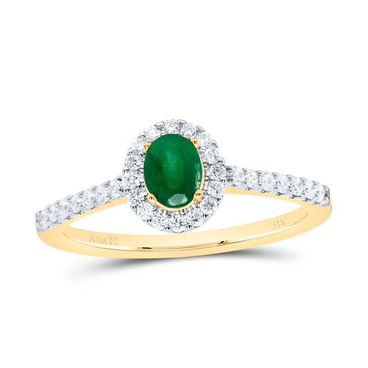 1/3CTW-DIA ANA M 5X4MM OV-EM NAT GEM OVAL RING