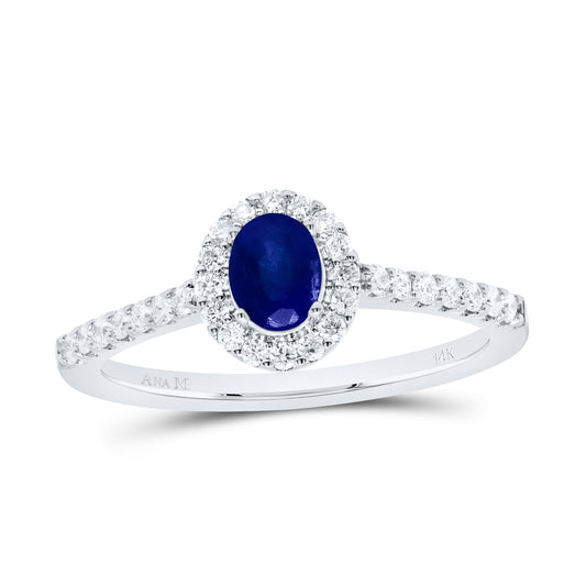 1/3CTW-DIA ANA M 5X4MM OV-BS NAT GEM OVAL RING