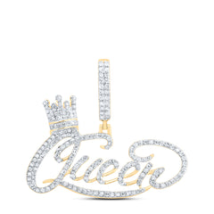 1CTW-NAT DIA NK "QUEEN" CROWN MENS CHARM