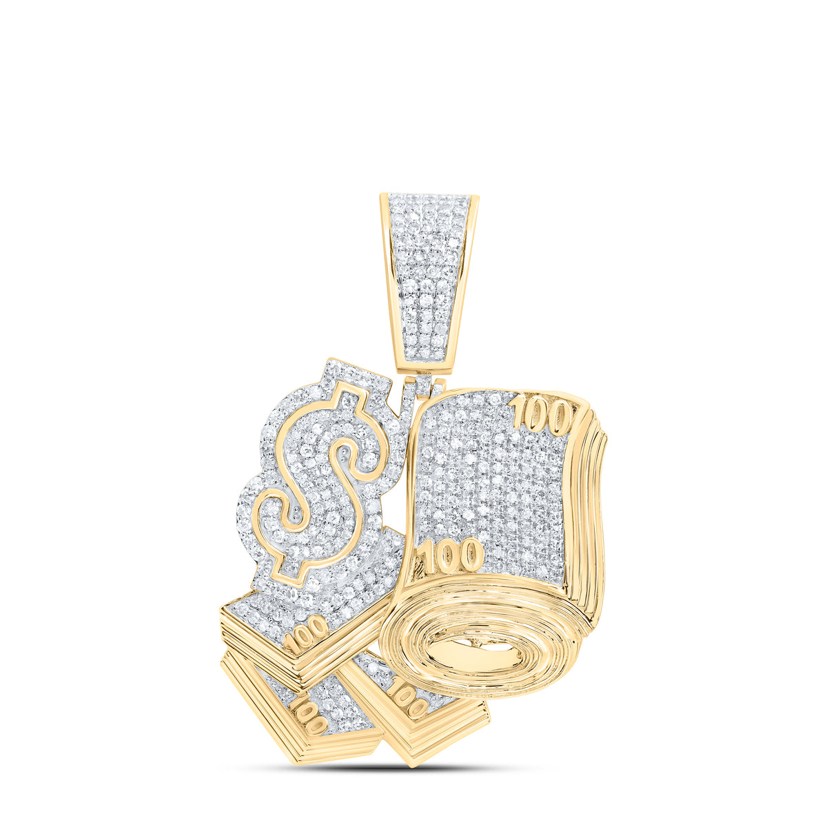 1CTW-NAT DIA NK DOLLAR MENS CHARM