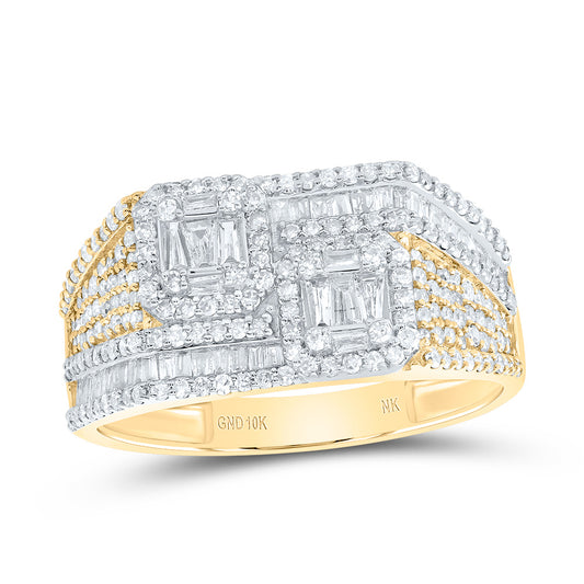 1CTW-NAT DIA NK COMPONENT MENS RING
