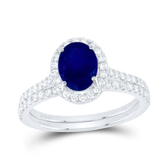 1/2CTW-NAT DIA ANA M 8X6MM OV-BS NAT GEM SINGLE HALO BRIDAL SET