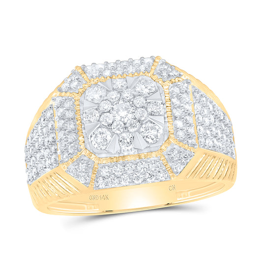 1 1/3CTW-DIA CN OCTAGON MENS RING