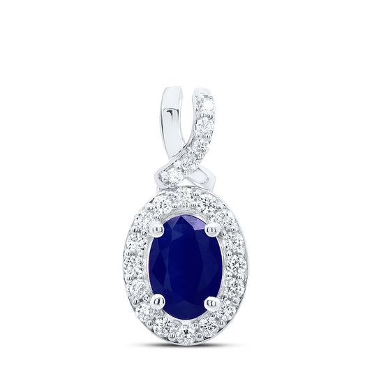 1/5CTW-DIA ANA M 7X5MM OV-BS NAT GEM PENDANT