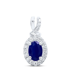 1/5CTW-DIA ANA M 7X5MM OV-BS NAT GEM PENDANT