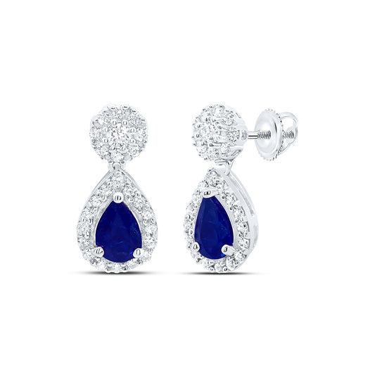 3/8CTW-DIA ANA M 6X4MM PS-BS NAT GEM EARRING