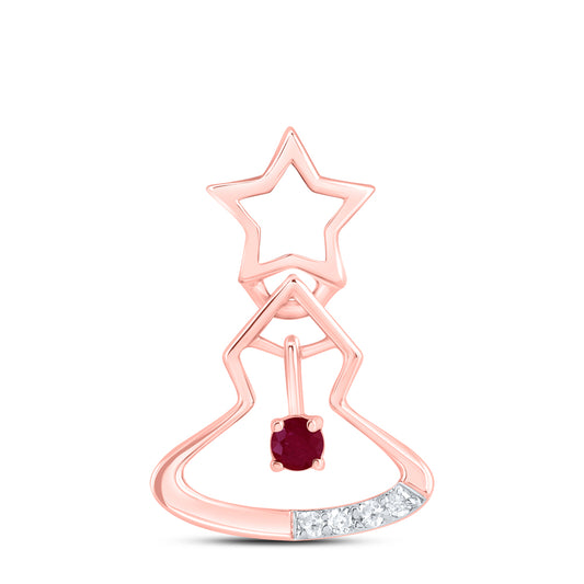 0.02CTW-DIA P1 1.9MM-RD-RU NAT GEM PENDANT