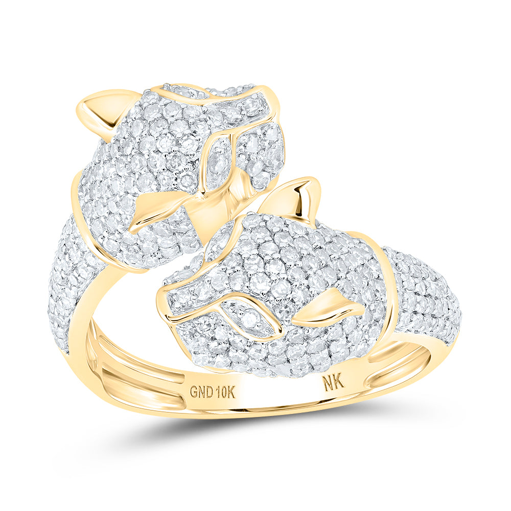 1 5/8CTW-DIA NK LEOPARD MENS RING