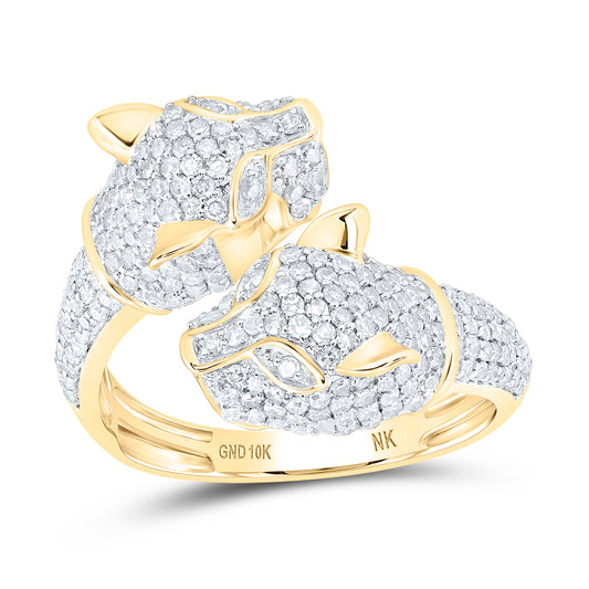 1 5/8CTW-DIA NK LEOPARD MENS RING