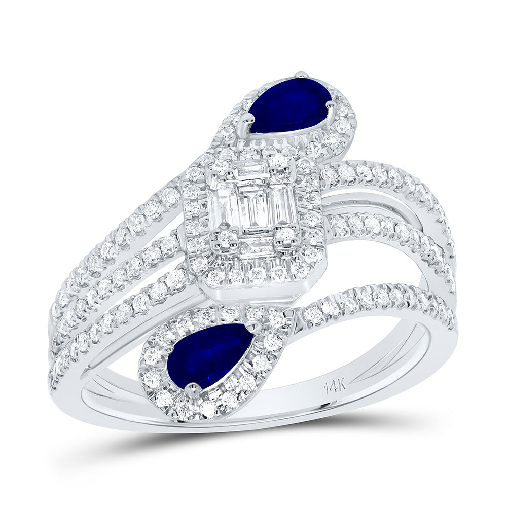 1/2CTW-DIA ANA M 1/2CTW-PS-BS NAT GEM RING