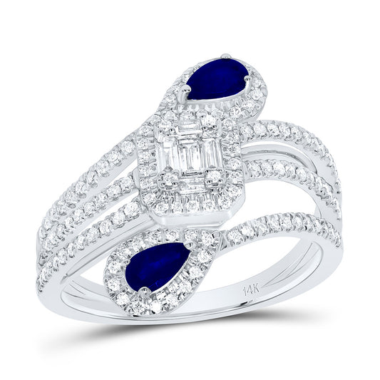 1/2CTW-DIA ANA M 1/2CTW-PS-BS NAT GEM RING