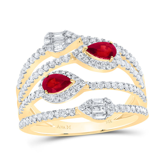 5/8CTW-DIA ANA M 1/2CTW-PS-RU NAT GEM RING