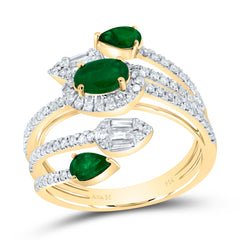 5/8CTW-DIA ANA M 6X4MM OV-EM,1/2CTW-PS-EM NAT GEM RING