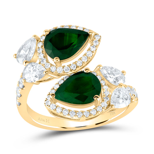 1 3/8CTW-DIA ANA M 1 7/8CTW PS-EM NAT GEM RING