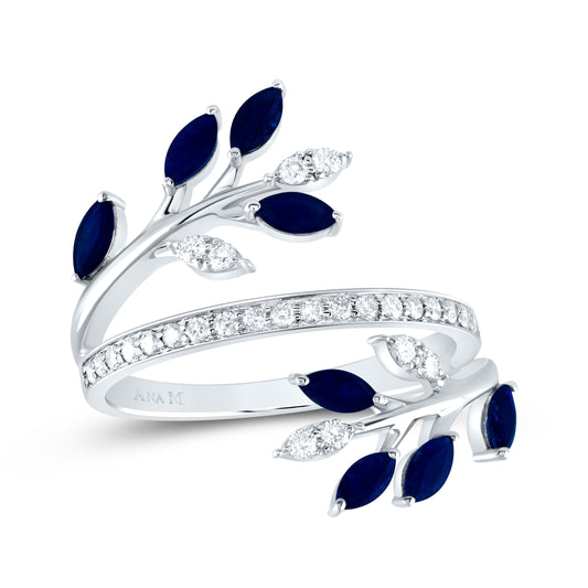 1/4CTW-DIA ANA M 7/8CTW-MQ-BS NAT GEM FASHION RING