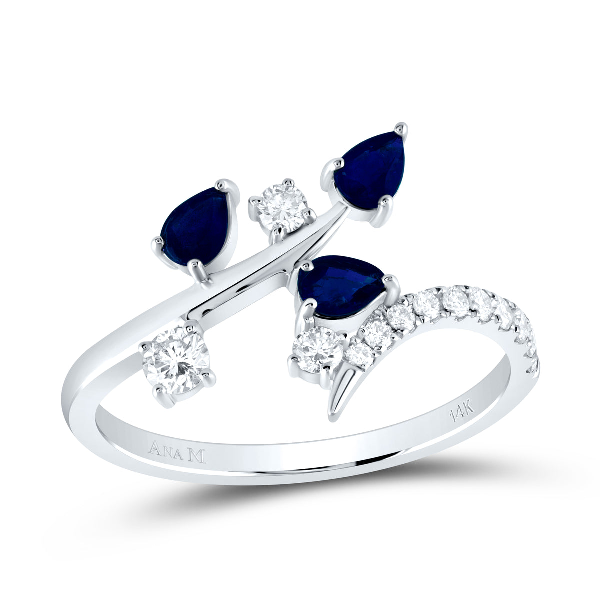1/4CTW-DIA ANA M 5/8CTW PS-BS NAT GEM FASHION RING
