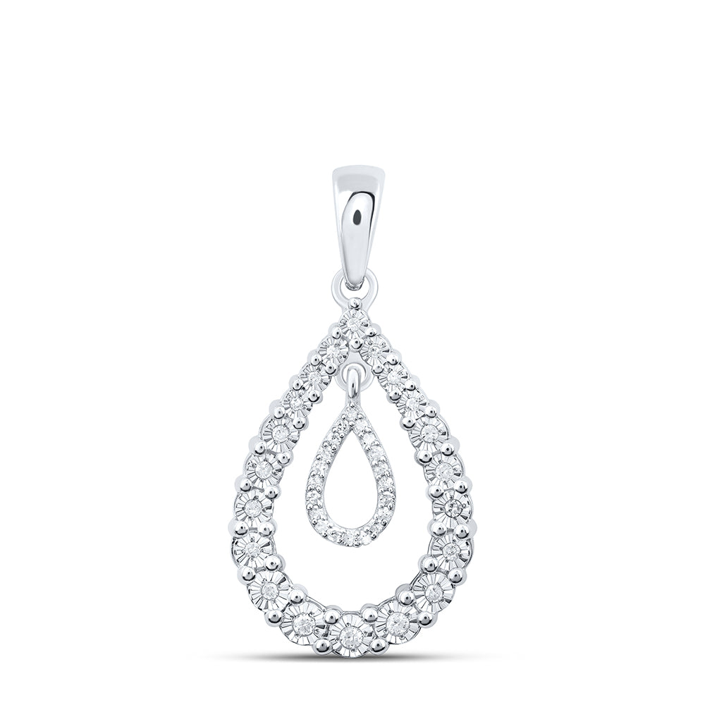 1/6CTW-DIA P1 GIFT PEAR PENDANT