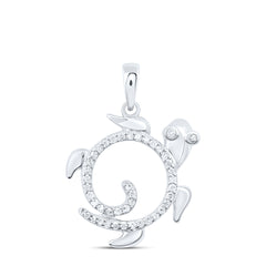 1/6CTW-DIA P1 GIFT TURTLE PENDANT